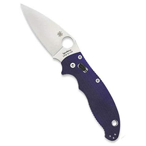 Spyderco Manix 2 Signature Folding Knife with 3.37" CPM S110V Steel Blade and Durable Dark Blue ...