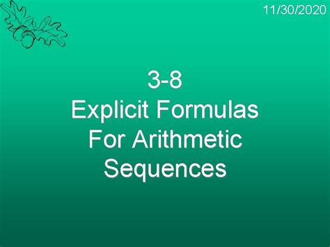 10 6 14 Recursive Formulas For Arithmetic Sequences