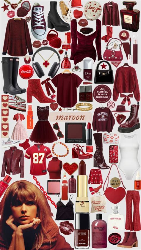 Check out summerzdral's Shuffles Maroon mood board #maroon #taylor # ...