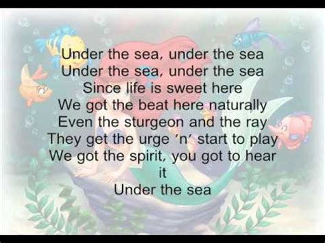 Under the Sea- The Little Mermaid + Lyrics - YouTube