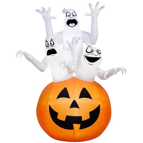 Gemmy 6-ft x 4-ft Lighted Ghost Halloween Inflatable in the Halloween ...