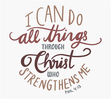 I Can Do All Things Through Christ - Calligraphy , Free Transparent ...