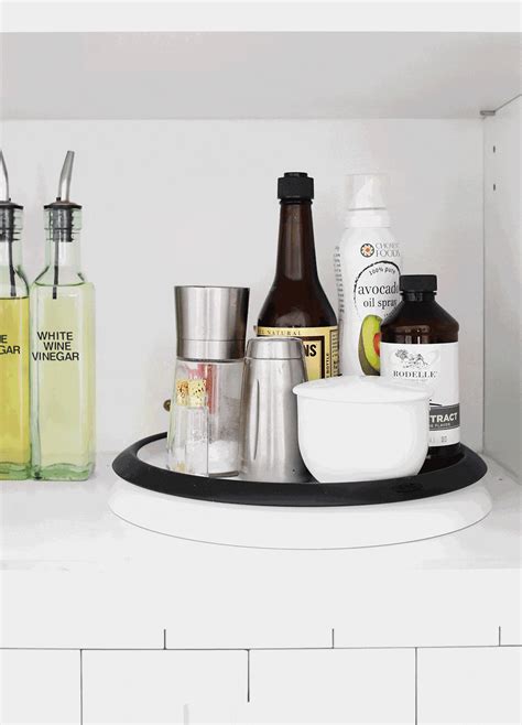 OXO turntable for organizing kitchen cabinets from The Fauxmartha ...