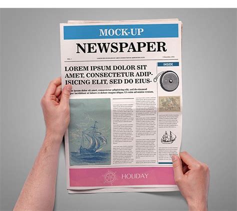 Newspaper Mock-Up | Newspaper, Newspaper mockup, Template design