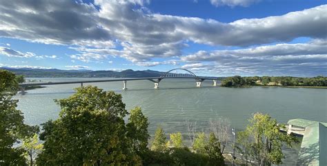 Lake Champlain Bridge over a narrow pinch point on the lake (~2200ft ...