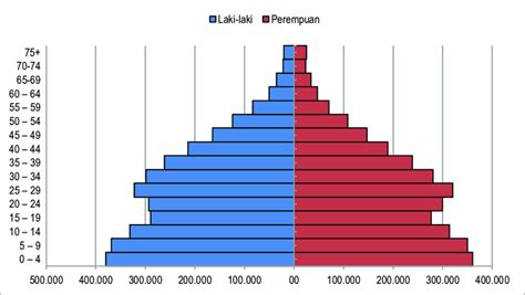 Gambar 7.6 Piramida Menurut Kelompok Umur Penduduk Provinsi Riau, 2015 ...