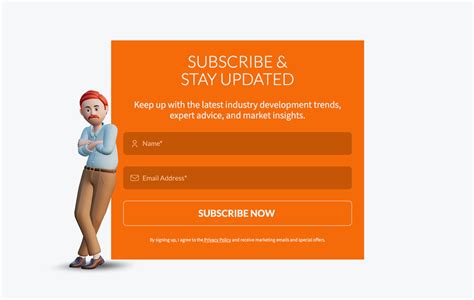 Professional Interactive Company News Subscription Form Template | Visme