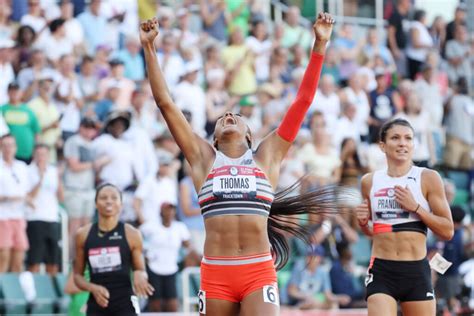 Gabby Thomas 200M : Kowjbi9nrmrdzm : Olympic track & field team trials at hayward field on june ...