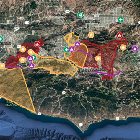 Interactive map: Hill, Woolsey fires burn in Ventura County