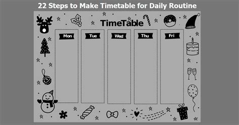 22 Steps to Make Timetable for Daily Routine | Collegenp