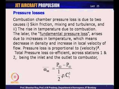 Mod-05 Lec-25 Pr. Loss, Combustion efficiency; Combustion intensity - YouTube