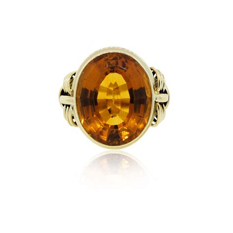 14k Yellow Gold Citrine Ring