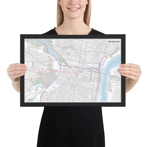 Philadelphia Typographic Framed Poster – Axis Maps Store