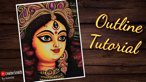 Maa Durga Drawing Oil Pastel | Maa Durga Face Drawing Easy Step by Step ...