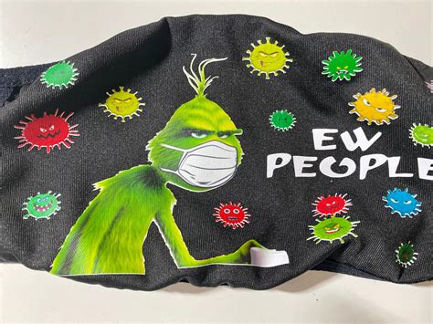 Ew People Face Mask the Grinch Handmade | Etsy