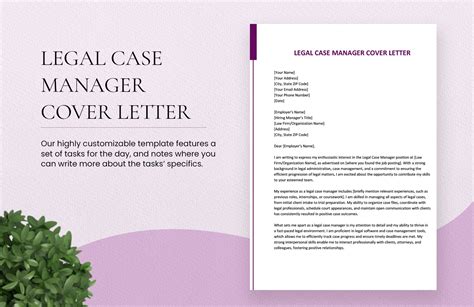 legal case manager cover letter