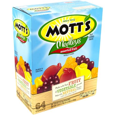 Mott's Medleys Fruit Snacks, Assorted Fruit, 0.8 Oz, 64 Ct - Walmart.com - Walmart.com