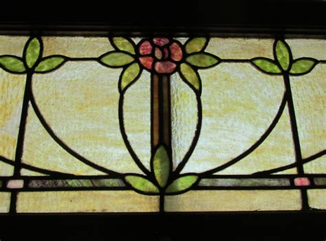 Stained Glass Transom Window - Wooden Nickel Antiques