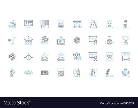 Direction linear icons set guidance path route Vector Image