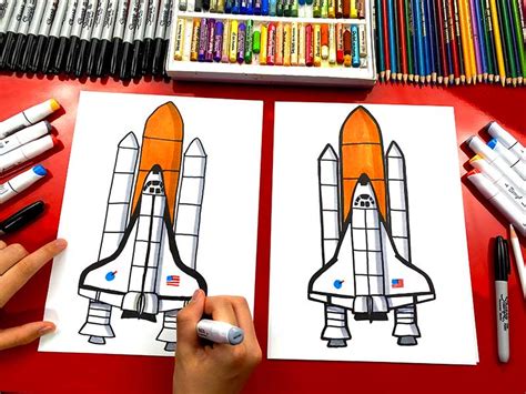 How To Draw The Space Shuttle - Art For Kids Hub