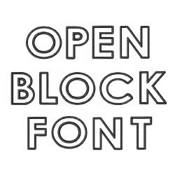 OPEN BLOCK FONT Embroidery Font | AnnTheGran