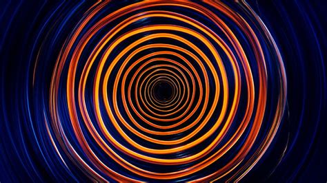 HD wallpaper: Circles, Neon, Waves, Colorful, Orange, Dark, 4K ...