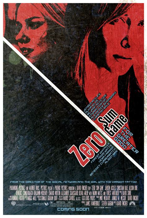 Zero Sum Game Movie Poster - Badass Ladies variant by nottonyharrison ...