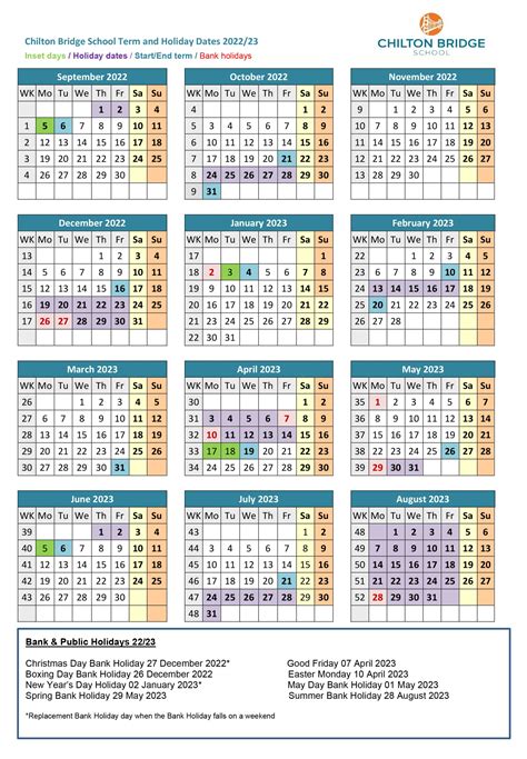 Academic Calendar - Chilton Bridge School