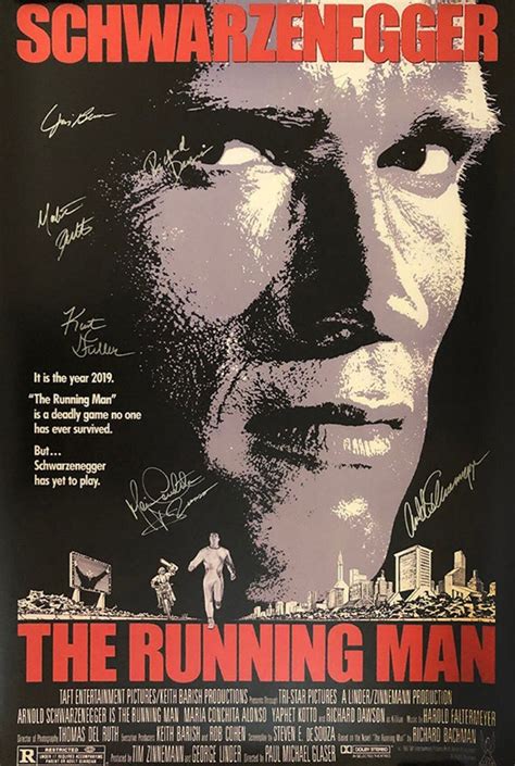 Signed the Running Man Movie Poster - Etsy