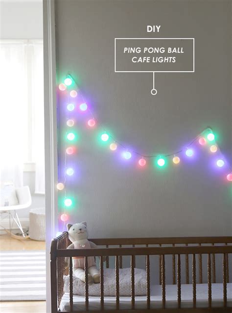 DIY Ping Pong Ball Cafe Lights - Say Yes