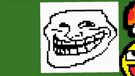 Troll Face Pixel Art Minecraft Map