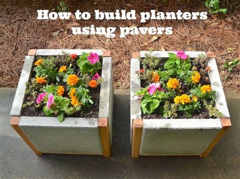 Paver Planter: Make Large Outdoor Planter Boxes in 2021 | Diy concrete ...