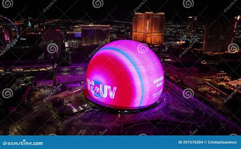 Sphere at Las Vegas in Nevada United States. Stock Footage - Video of arena, illuminated: 297576304