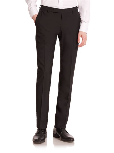 Z Zegna Wool Dress Pants in Black for Men - Lyst