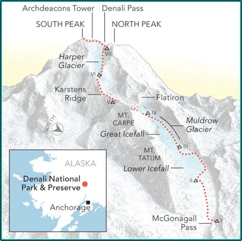 Denali Climbing Map - map : Resume Examples #goVLzg09va