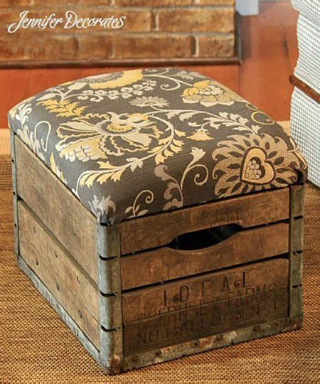 Use These 19 Ways to Decorate With Wooden Crates | Diy storage ottoman, Crate decor, Crate furniture