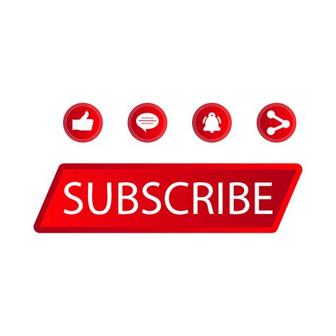 Stylish subscribe button collection PNG design. Red color subscribe button collection on a ...