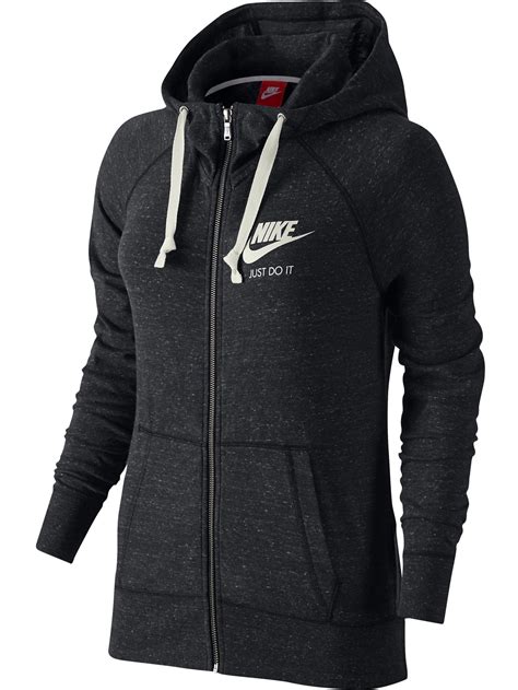 Nike Women's Gym Vintage Full-Zip Hoodie Anthracite/Sail 726057-060 (Size M) - Walmart.com