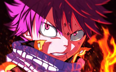 Download wallpapers Natsu Dragneel, fire, portrait, manga, Team Natsu, protagonist, Fairy Tail ...