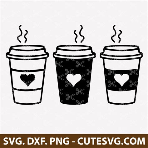 Coffee Cup SVG File | Coffee Cup Bundle SVG | PNG | DXF