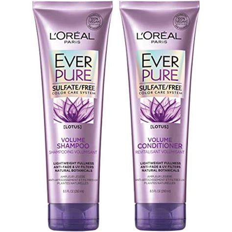 L'Oréal Paris Hair Care EverPure Volume Sulfate Free Shampoo & Conditioner Kit for Color-Treated ...