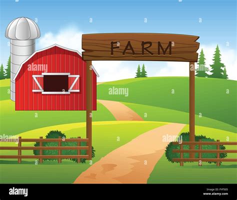 Illustration of farm background Stock Vector Image & Art - Alamy