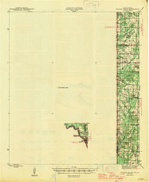 Deadwood, Texas 1945 () USGS Old Topo Map Reprint 15x15 TX Quad 121801 ...