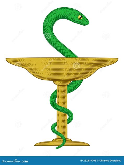 Bowl of Hygieia Snake Medical Pharmacy Symbol Icon Stock Vector - Illustration of symbol, emblem ...