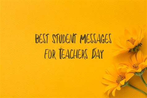 15 Best Student Messages for Teachers Day - Blogkiat