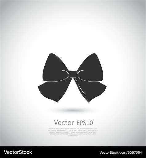 Black bow logo or icon Royalty Free Vector Image