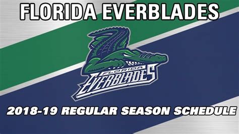 Everblades Announce 2018-19 Regular Season Schedule | Florida Everblades