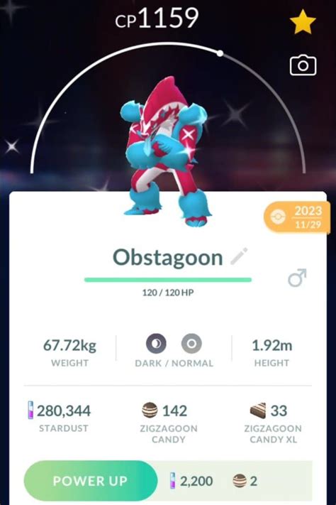 Shiny Obstagoon | Pokemon Go | in 2024 | Shiny pokemon, Pokemon go, Pokemon