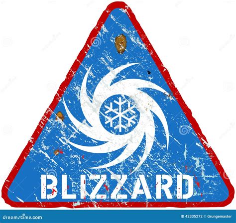 Blizzard Warning Sign Stock Vector - Image: 42335272