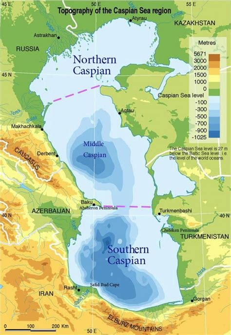 The Caspian Sea Basin Political Map Caspian Sea Map | sexiezpix Web Porn